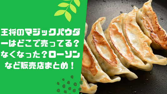 王将のマジックパウダーはどこで売ってる？なくなった？ローソンなど販売店まとめ！